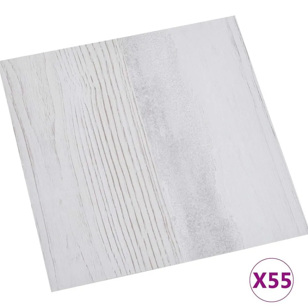 vidaXL Materiales De Construcción-Tableros de Suelo 55 pcs Gris Claro 5,11 m² PVC
