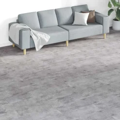 vidaXL Tableros de Suelo 18 pcs Cemento Marrón 5,26 m² PVC Cemento marr&oacute;n Clearance