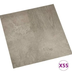 vidaXL Tableros de Suelo 55 pcs Gris 5,11 m² PVC New