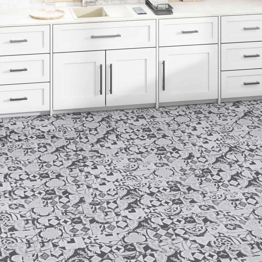 vidaXL Tableros de Suelo 36 pcs Gris 5,02 m² PVC Estampado gris
