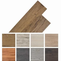 vidaXL Tableros de Suelo 36 pcs Madera de Nogal Marrón 5,02 m² PVC Marr&oacute;n nogal Outlet