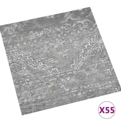 vidaXL Materiales De Construcción-Tableros de Suelo 55 pcs Gris Concreto 5,11 m² PVC