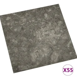 vidaXL Tableros de Suelo 55 pcs Gris 5,11 m² PVC Gris y