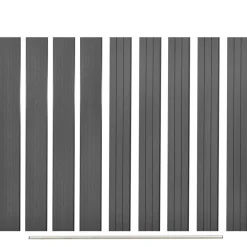 vidaXL Tableros de valla de repuesto 9 uds WPC 170 cm Gris Sale