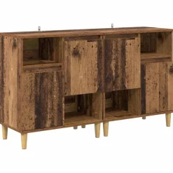 vidaXL Tableros Lateral 2 pcs 60 x 35 x 70 cm Madera vieja Outlet