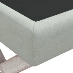 vidaXL Taburete con almacenaje terciopelo 110x45x49 cm Gris claro Sale