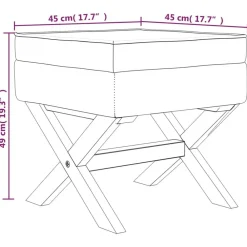 vidaXL Taburete con almacenaje terciopelo 45x45x49 cm Gris oscuro New