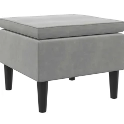 vidaXL Sillas-Taburete con patas de madera y terciopelo