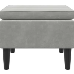 vidaXL Sillas-Taburete con patas de madera y terciopelo