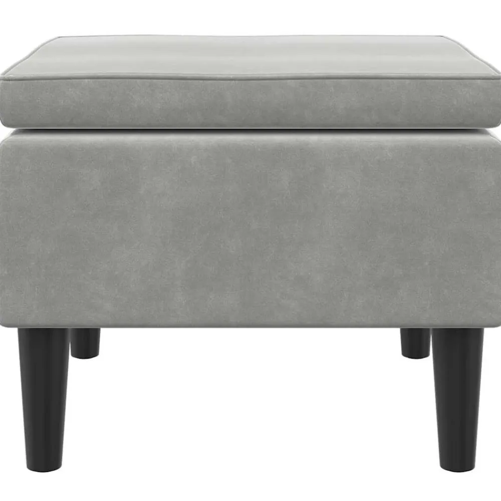 vidaXL Sillas-Taburete con patas de madera y terciopelo