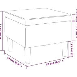 vidaXL Taburete con patas de madera tapizado tejido Crema Outlet