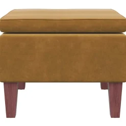 vidaXL Sillas-Taburete con patas de madera terciopelo marrón