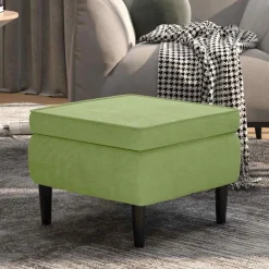 vidaXL Sillas-Taburete con patas de madera terciopelo