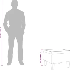 vidaXL Taburete con patas de madera terciopelo Rosa Best