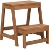 vidaXL Taburete con peldaños plegable madera maciza de abeto Outlet