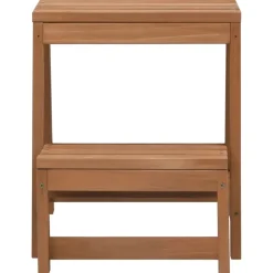 vidaXL Taburete con peldaños plegable madera maciza de abeto Outlet