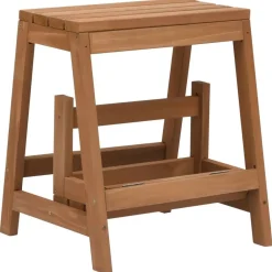 vidaXL Taburete con peldaños plegable madera maciza de abeto Outlet