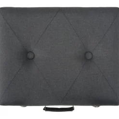 vidaXL Taburete de almacenamiento 40 cm oscuro de tela Gris New