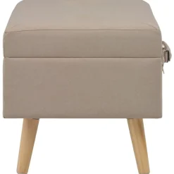 vidaXL Taburete de almacenamiento 40 cm de tela Beige Sale