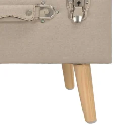 vidaXL Taburete de almacenamiento 40 cm de tela Beige Sale