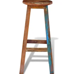 vidaXL Sillas-Taburete de bar madera maciza reciclada