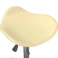vidaXL Taburete de belleza de cuero sintético Crema Best