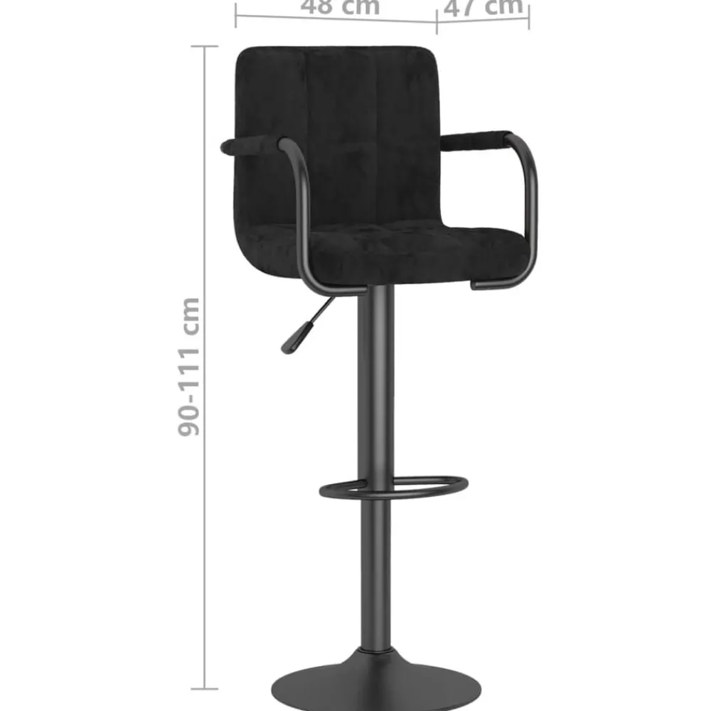 vidaXL Sillas-Taburete de cocina de terciopelo