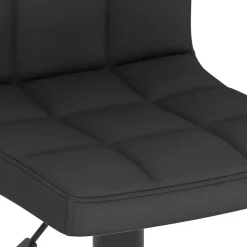 vidaXL Taburete de cocina de tela Negro Clearance
