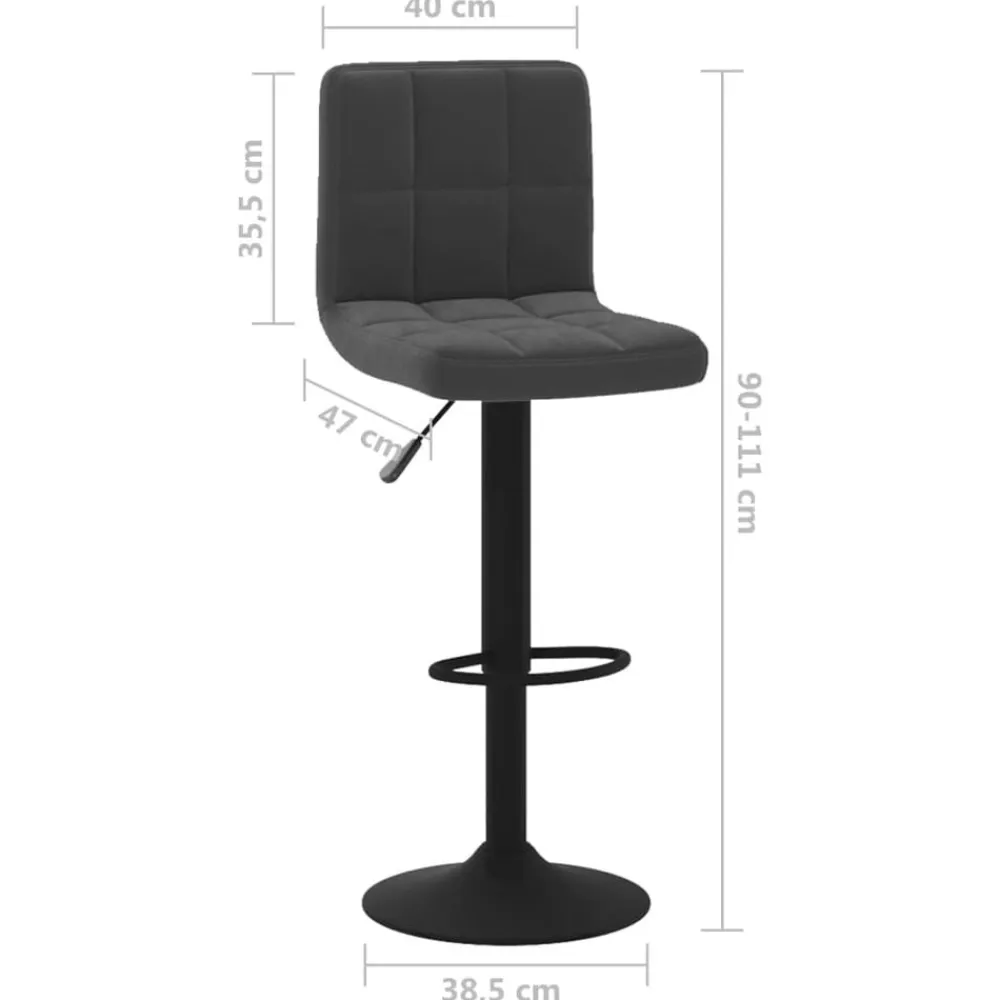 vidaXL Sillas-Taburete de cocina de terciopelo