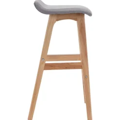 vidaXL Sillas-Taburete de cocina tela gris claro