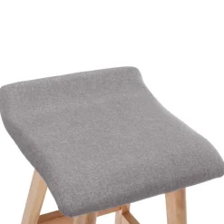 vidaXL Sillas-Taburete de cocina tela gris claro