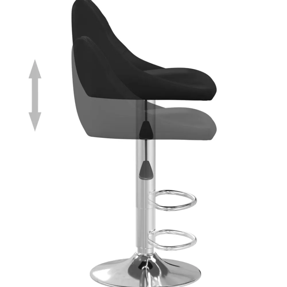 vidaXL Sillas-Taburete de cocina de cuero sintético