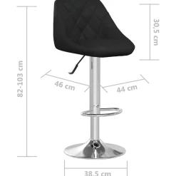 vidaXL Sillas-Taburete de cocina de cuero sintético