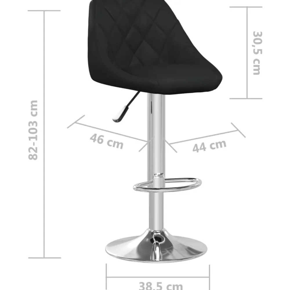 vidaXL Sillas-Taburete de cocina de cuero sintético