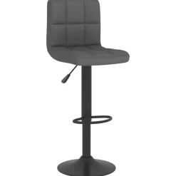 vidaXL Taburete de cocina de tela Gris oscuro Online
