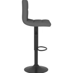 vidaXL Taburete de cocina de tela Gris oscuro Online