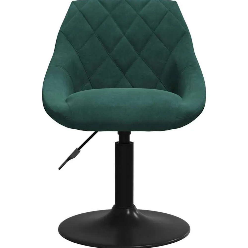 vidaXL Taburete de cocina de terciopelo Verde oscuro Hot