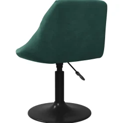vidaXL Taburete de cocina de terciopelo Verde oscuro Hot
