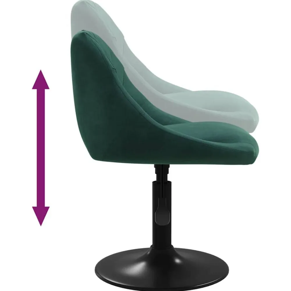 vidaXL Taburete de cocina de terciopelo Verde oscuro Hot