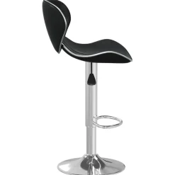 vidaXL Taburete de cocina de cuero sintético Negro Hot