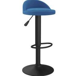 vidaXL Taburete de cocina de terciopelo Azul