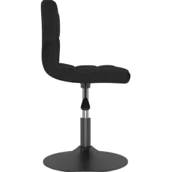 vidaXL Taburete de cocina giratorio de terciopelo Negro Sale