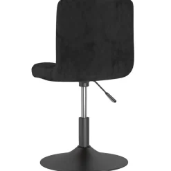 vidaXL Taburete de cocina giratorio de terciopelo Negro Sale