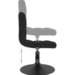 vidaXL Taburete de cocina giratorio de terciopelo Negro Sale