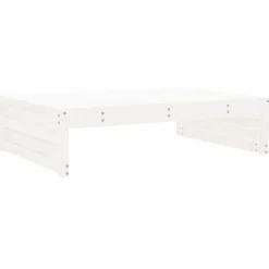vidaXL Muebles De Jardín-Taburete de jardín madera maciza de 120x80 cm