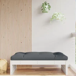 vidaXL Muebles De Jardín-Taburete de jardín madera maciza de 120x80 cm