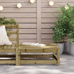 vidaXL Muebles De Jardín-Taburete de jardín madera de pino impregnada 70x70x30 cm