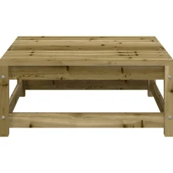 vidaXL Muebles De Jardín-Taburete de jardín madera de pino impregnada 70x70x30 cm