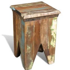 vidaXL Sillas-Taburete de madera maciza reciclada