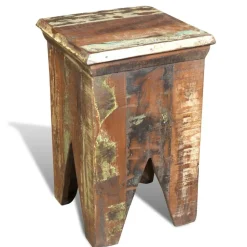 vidaXL Sillas-Taburete de madera maciza reciclada